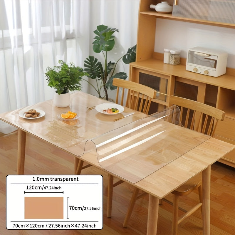 Transparent Thick Tablecloth for Home Hotel Restaurant Heat-Resistant Scratch-Resistant
