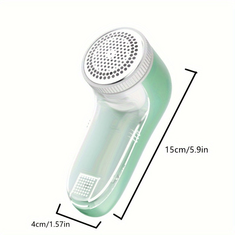 Clothing Lint Remover USB Rechargeable with Three-Leaf Blade Spring Green