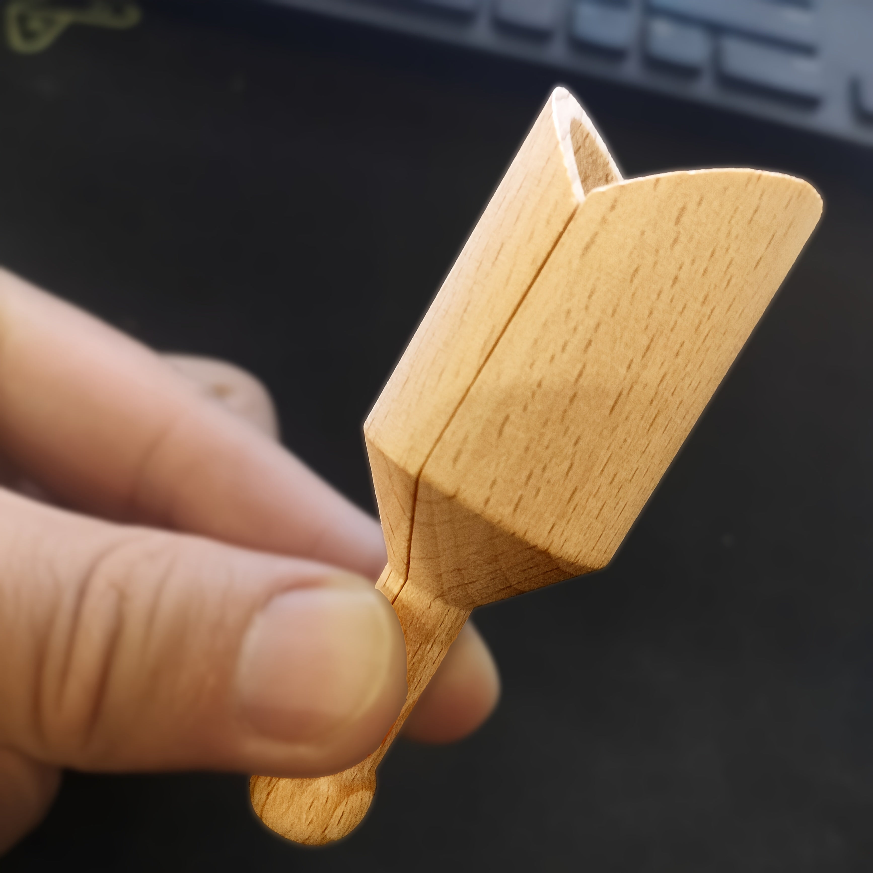 Set of 2 Mini Beech Wood Spoons for Salt Tea Coffee Gift