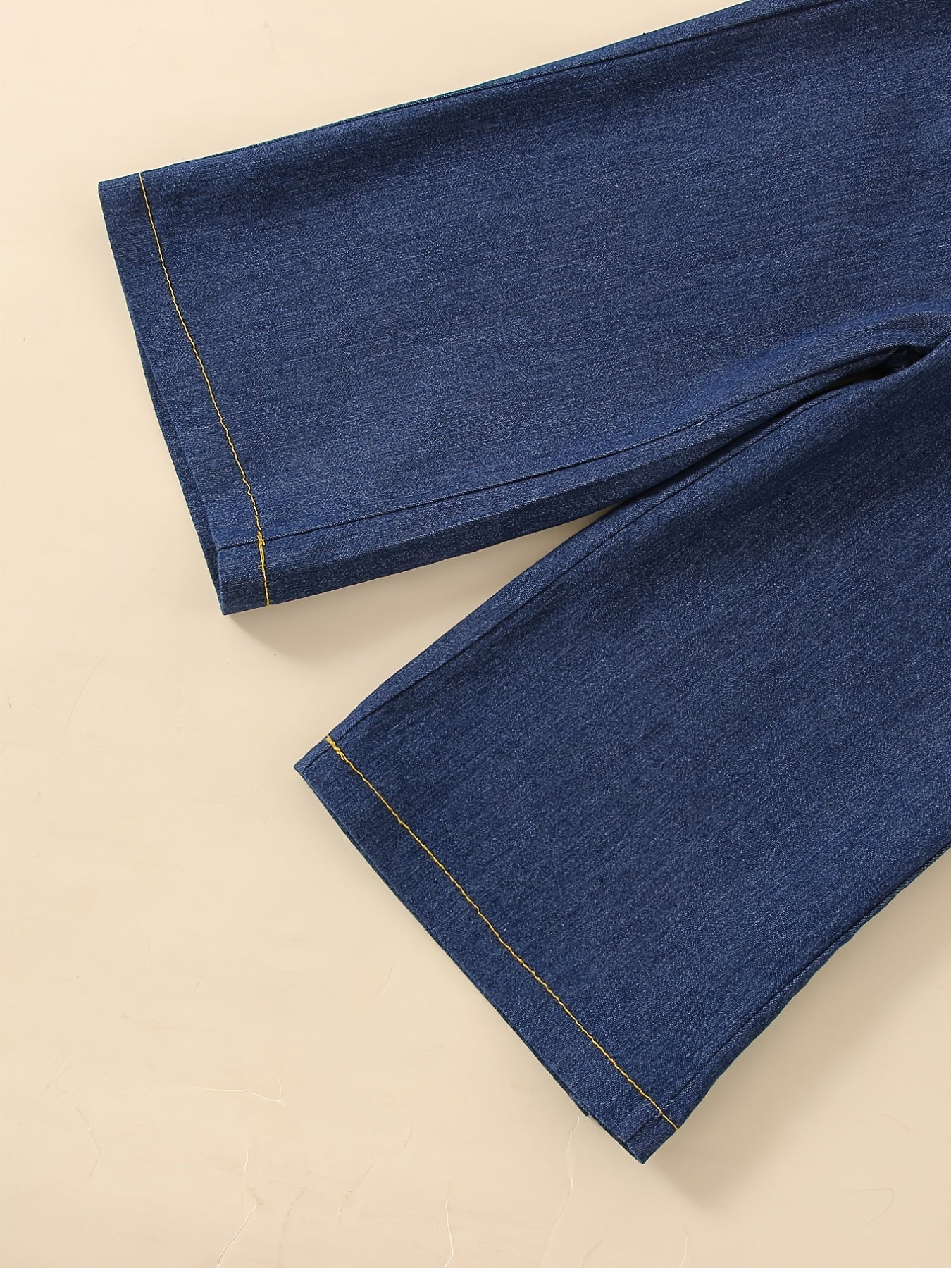 Girls Denim Cami Top and Wide Leg Jeans Set for Summer Outdoor Activities