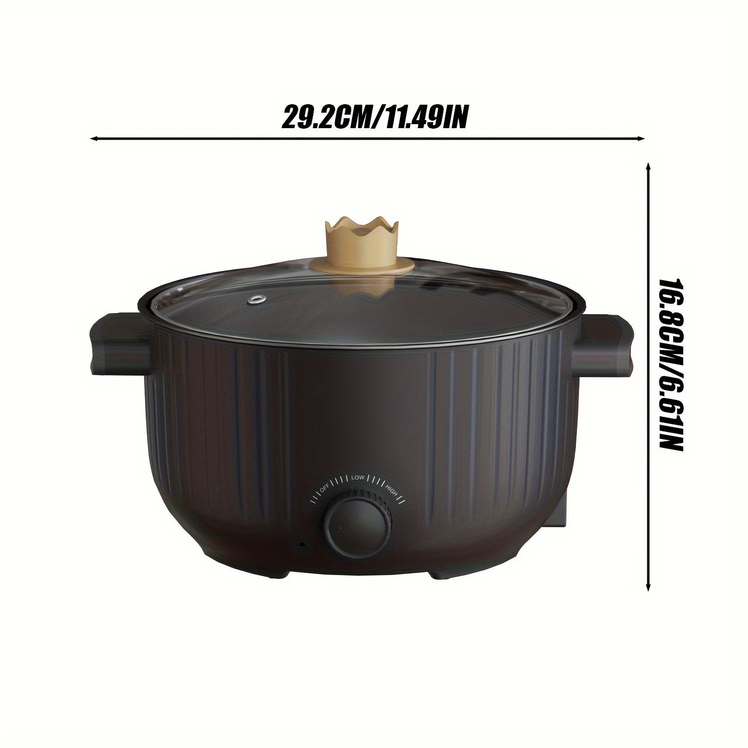 Olla eléctrica de cocina 3L 1000W antiadherente para vapor, sopa, fideos, portátil para residencias, oficinas, viajes
