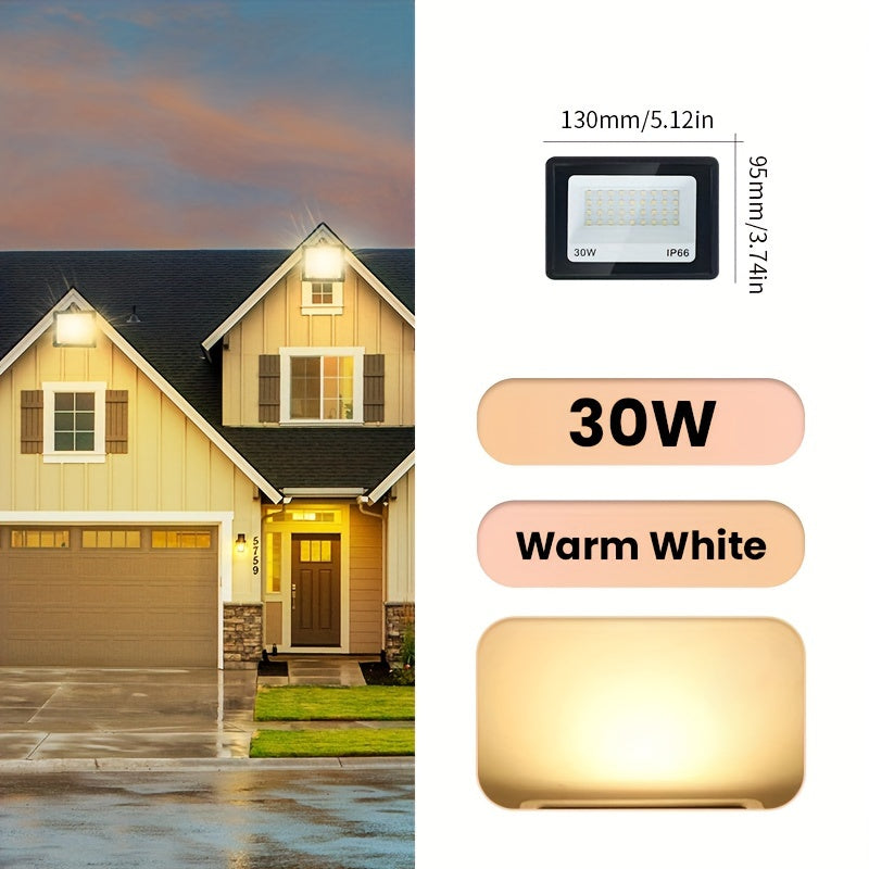 Aluminum LED Floodlight Outdoor Garden Playground Wall Ceiling 10-300W Black