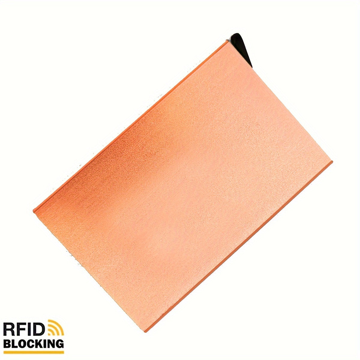 Мужской алюминиевый держатель для RFID-карт с автоматической выдвижной и съемной конструкцией, черный