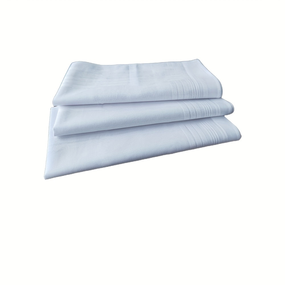 Set of 6 White Satin Fabric Strips 39.88 cm for DIY Handkerchief Jewelry Making