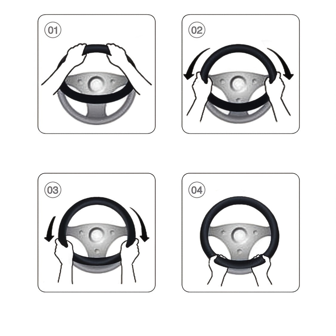 Velvet Carbon Fiber Texture Steering Wheel Cover 15-Inch Non-Slip Sport