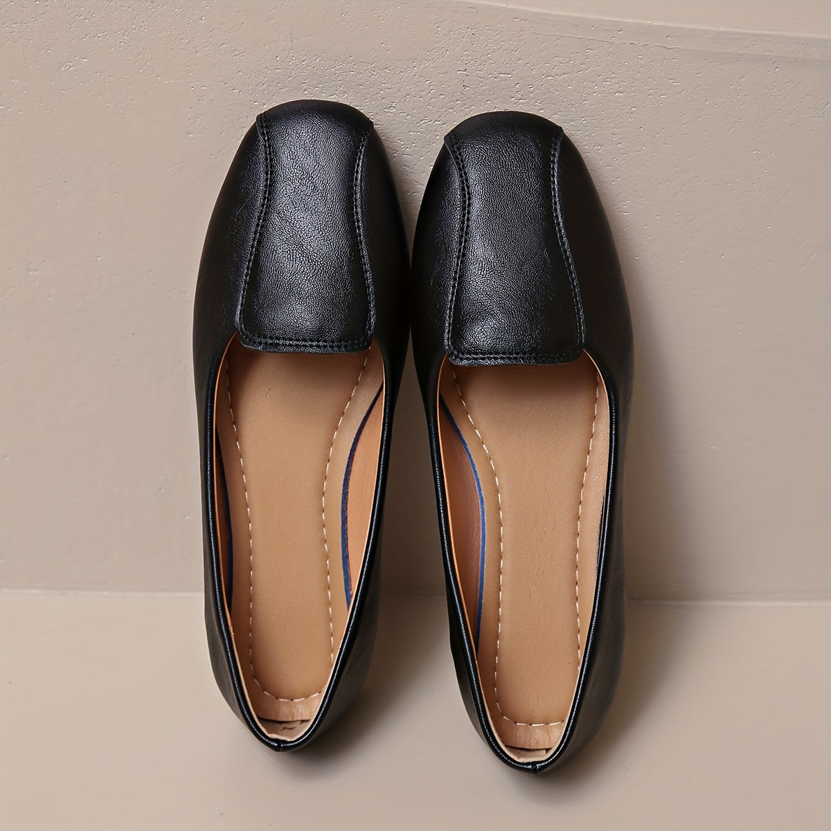 Women's Vintage Sequin Slip-On Shoes Polyurethane Upper Square Toe All Season