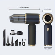 Aspiradora inalámbrica de mano para coche con succión, soplado e inflado