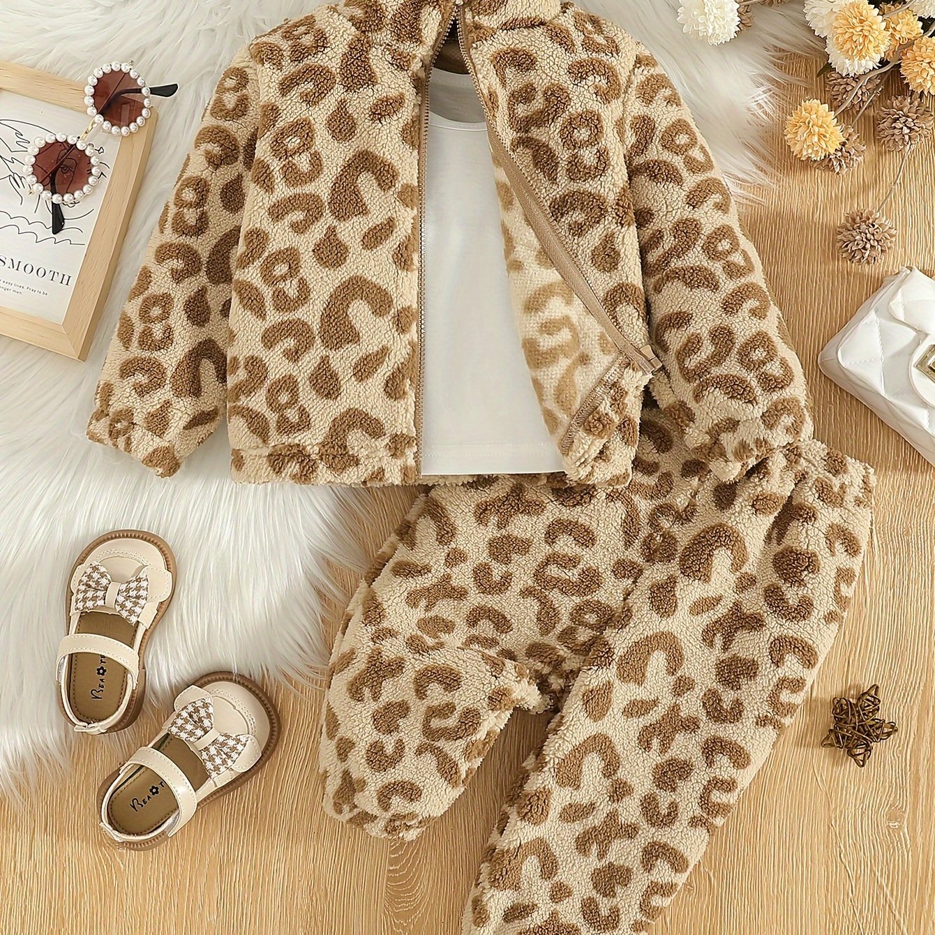 Girls' Fall Winter Outfit Set in Colorblock Polyester with Long Sleeve Top and Pants for Ages 0-3