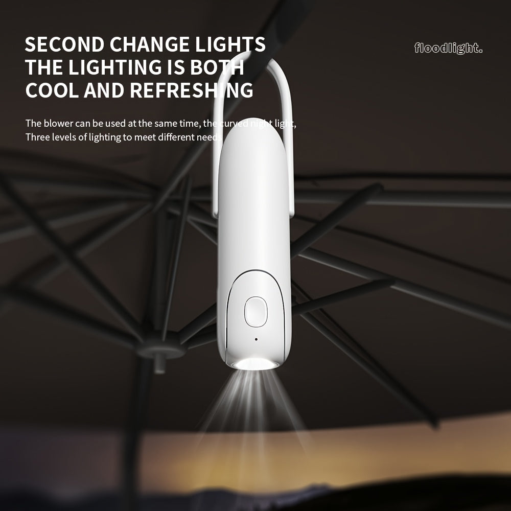 Pink Mini Portable Fan with Power Bank USB Rechargeable for Camping Travel Beach