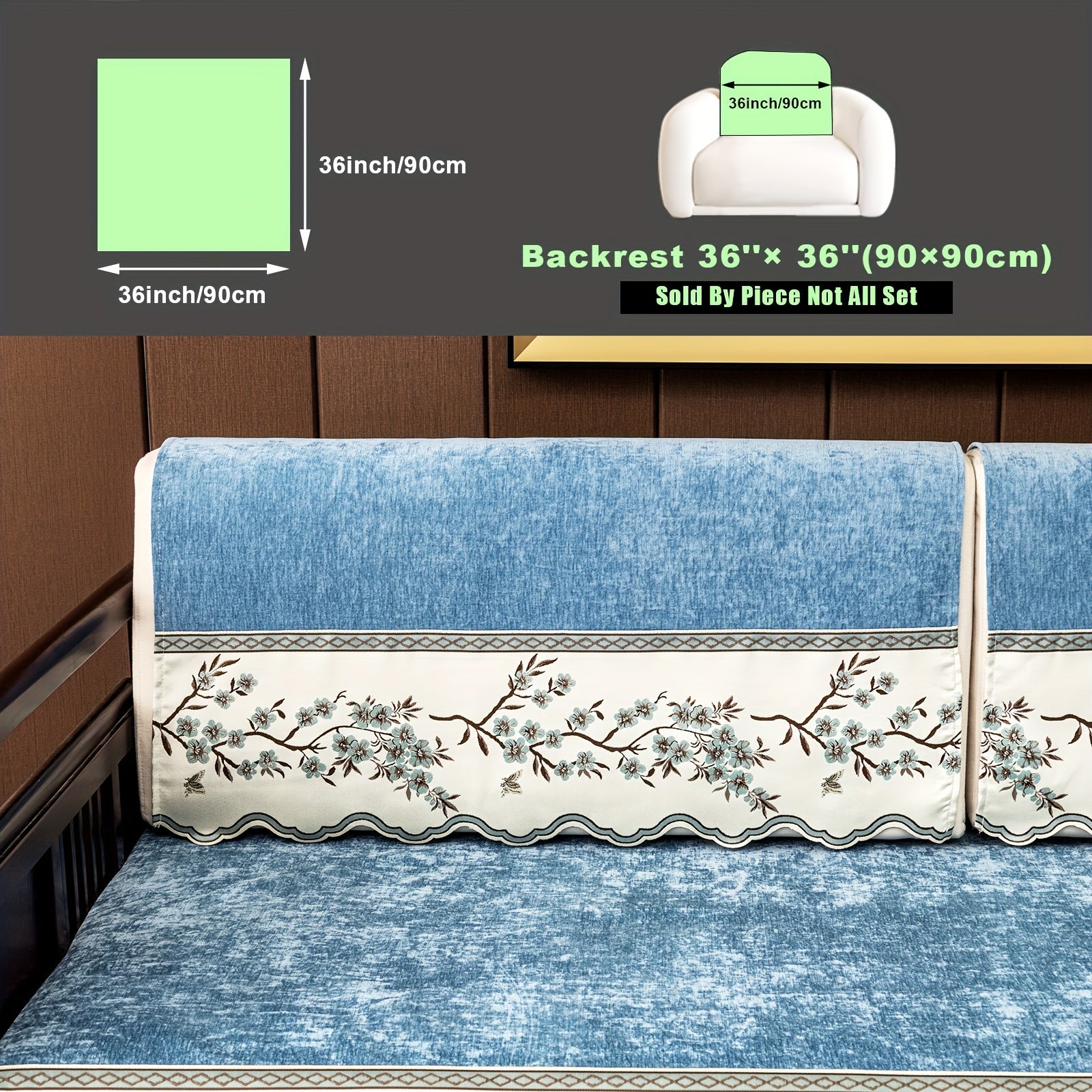 Чехол на диван с цветочным узором для всех сезонов с подушками и защитными чехлами для подушек для гостиной, спальни, офиса