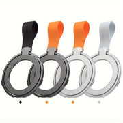 Magnetic Silicone Rubber Phone Holder with 360° Rotating Folding Ring for Car and Desktop