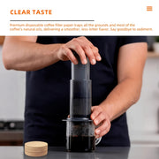 Stainless Steel Coffee Filter for AeroPress Reusable Mesh Filter with Paper Options