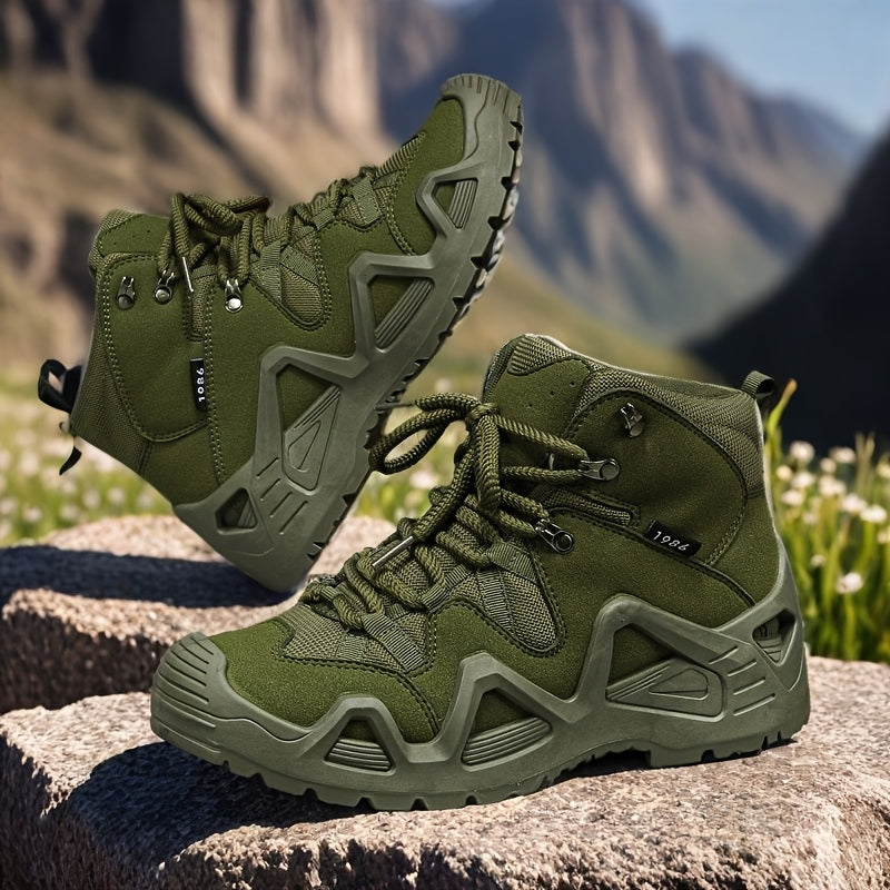 Har mavsumda, ochiq havoda va tasodifiy foydalanish uchun retro uslubidagi mustahkam erkaklar botinkalari, sirpanmaydigan va nafas oladigan dizayn bilan.