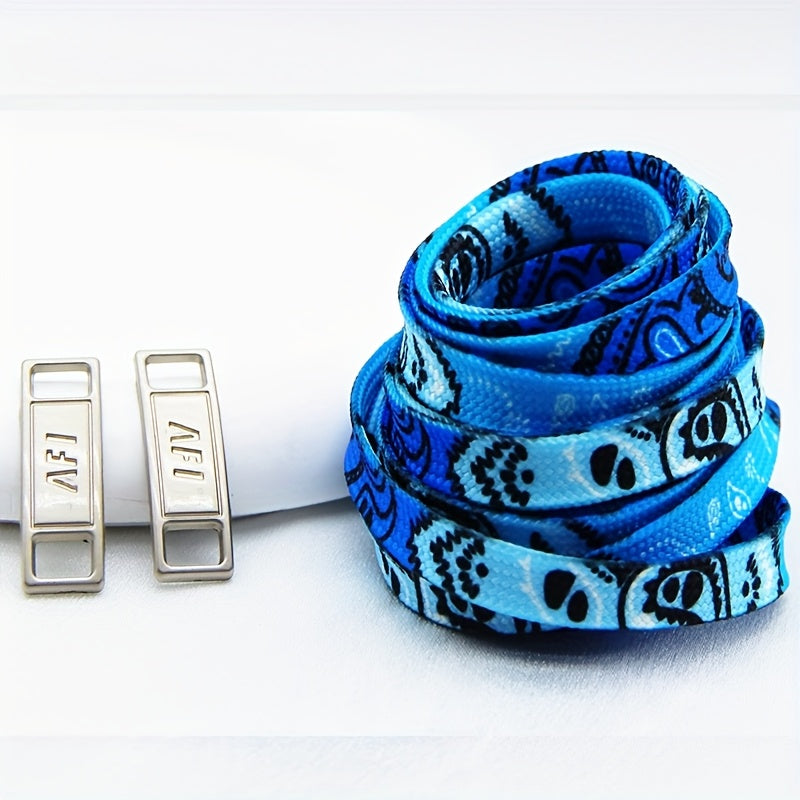 Unisex Cashew Flower Pattern Shoelaces for Sneakers and Boots