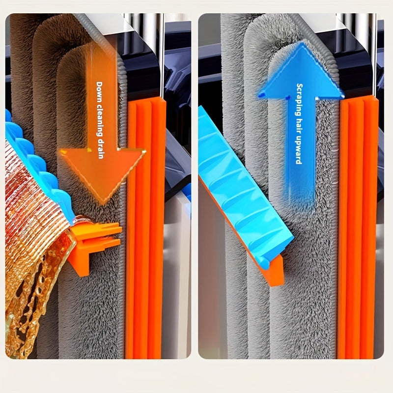 Mop and Bucket Cleaning Set with Aluminum Plate Mop, Water Discharge, Space-Saving Bucket