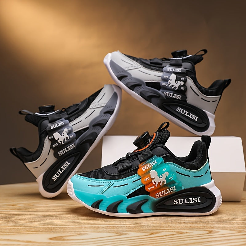 Kids' Color Block Sneakers for Boys and Girls Non-Slip Durable Outdoor Activities