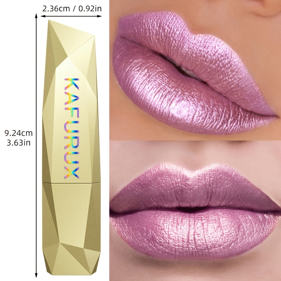 Фиолетовая глиттерная помада для губ водостойкая, стойкая, подходит для всех типов кожи