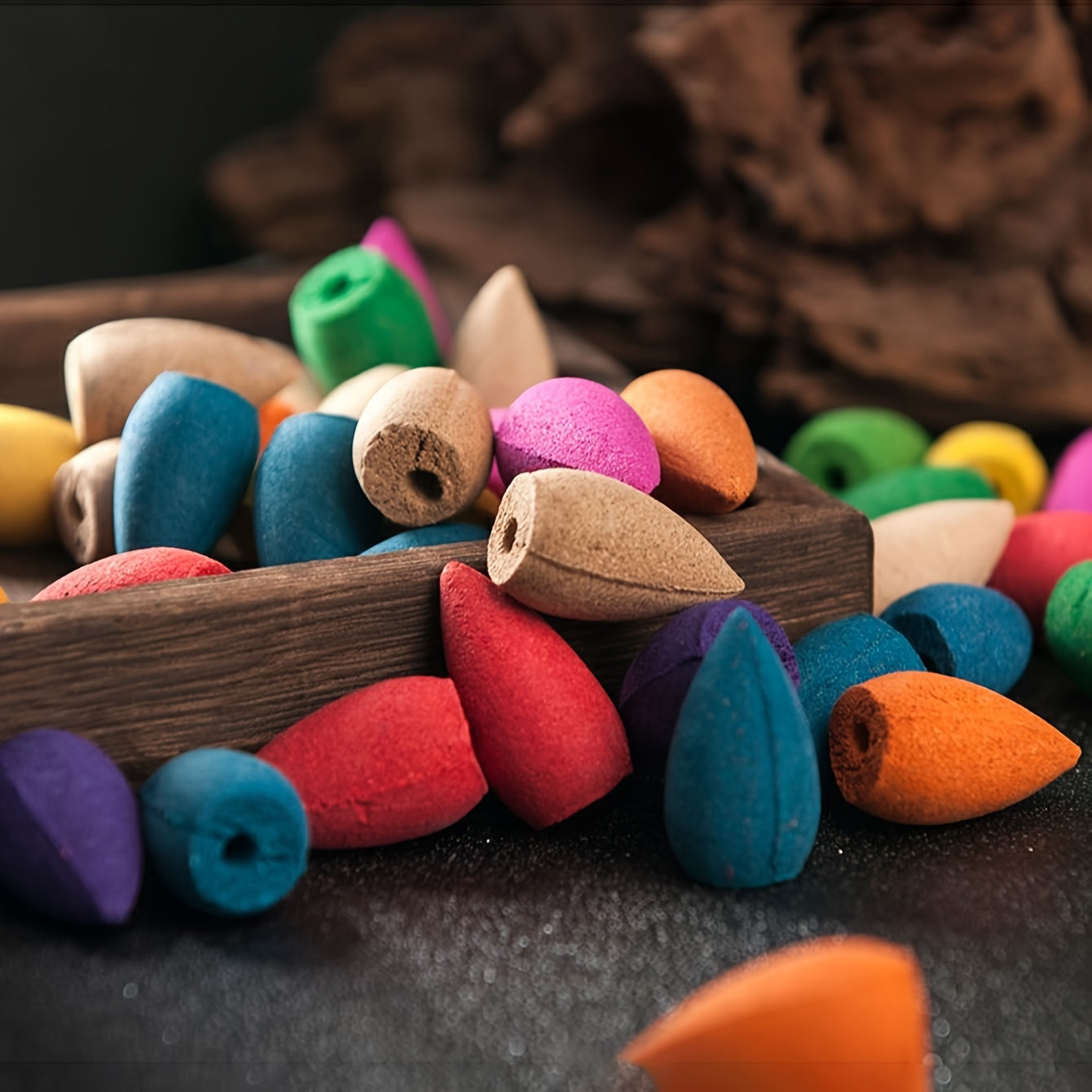 Set of 60 Natural Aromatic Waterfall Incense Cones for Meditation Yoga and Home Cleansing