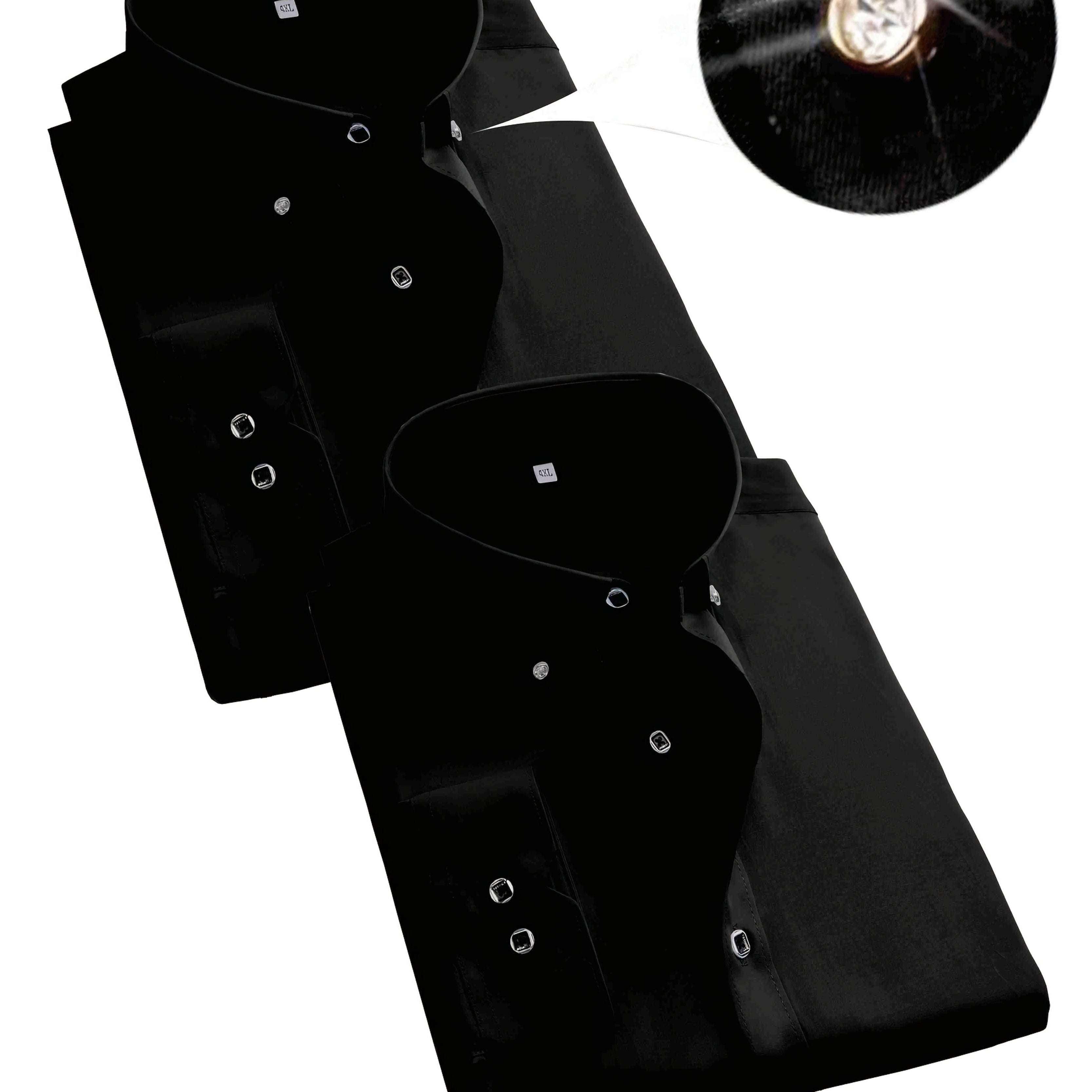 Men's Plus Size Dress Shirts Long Sleeve Collared Button-Up for Business Spring Fall