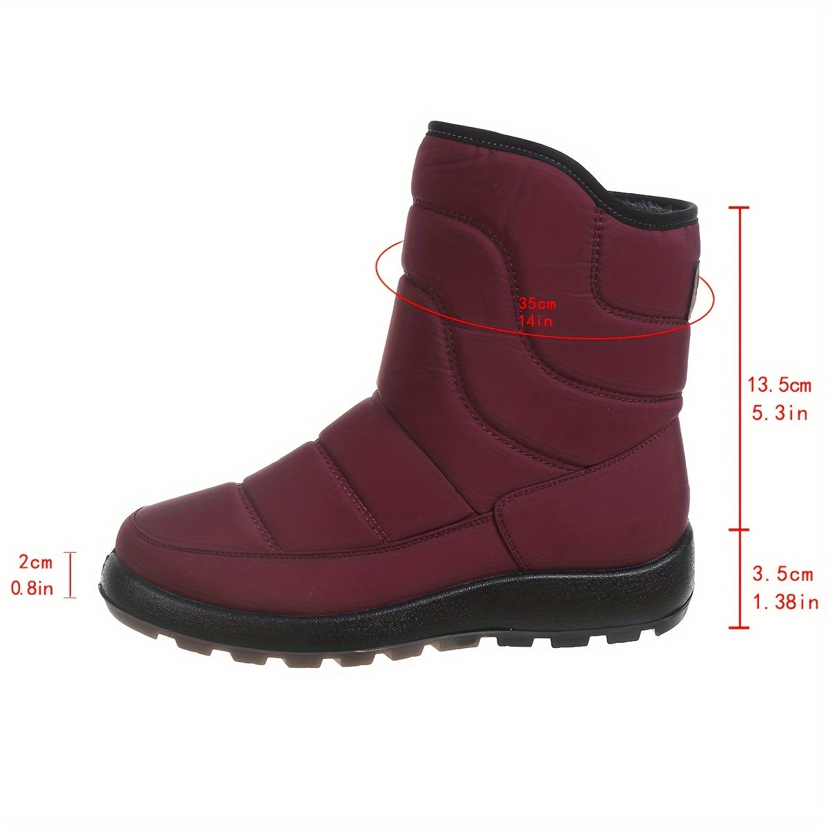 Ayollar uchun qishki poyabzal, poliuretan, sirpishga qarshi rezina tagliklar, yon zippersi, keng o'lcham