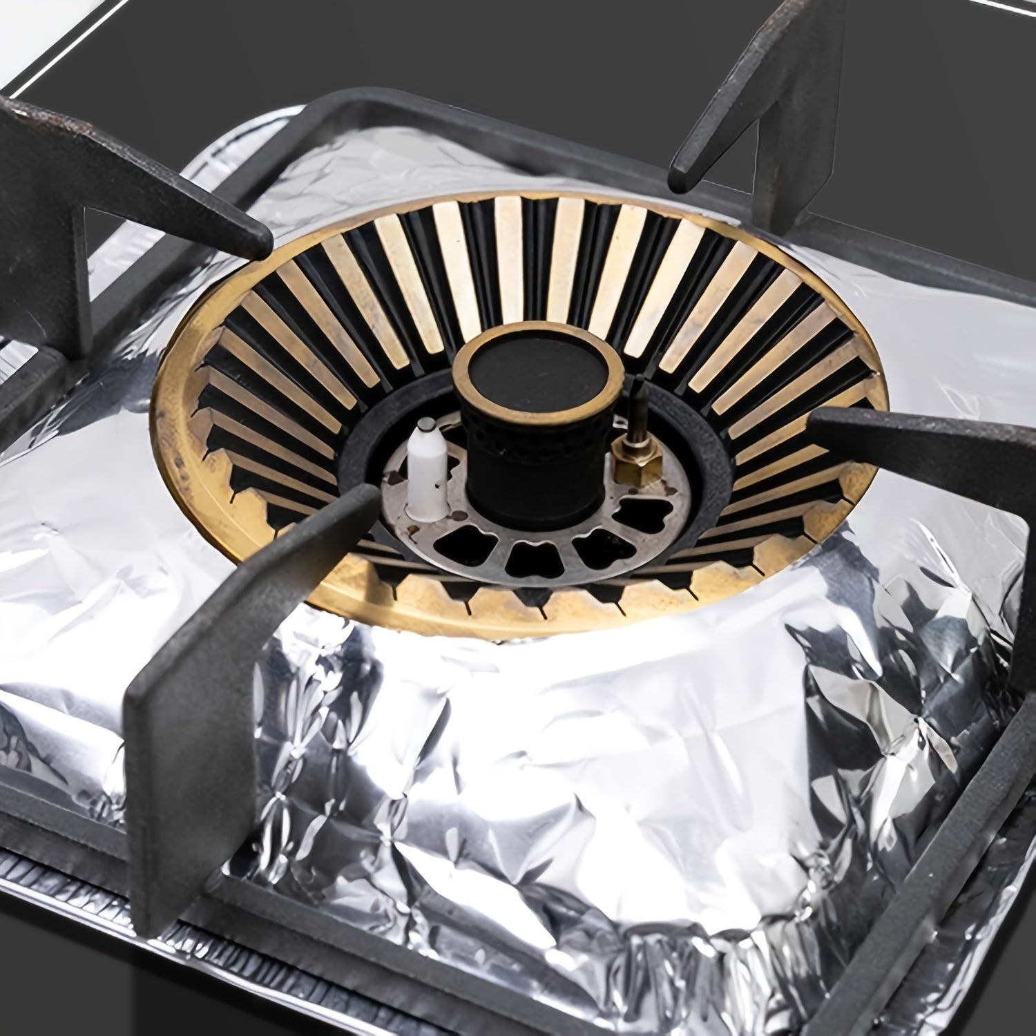 Heavy-Duty Aluminum Foil Stove Burner Covers Pack of 10 30 50 Square Disposable Gas Liners 21.59cm