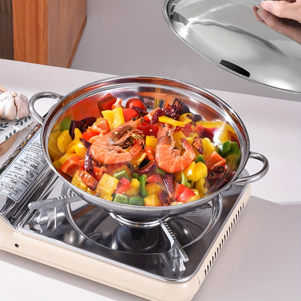 Stainless Steel Hot Pot and Sauté Pan Set, Durable, Versatile Cooking Tools