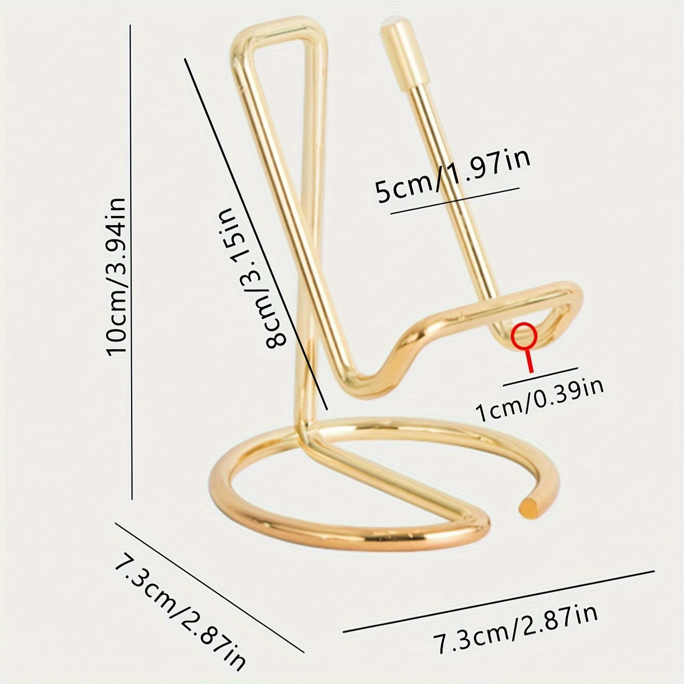 Metal Phone Stand Gold Plated Modern Design Iron Desktop Holder