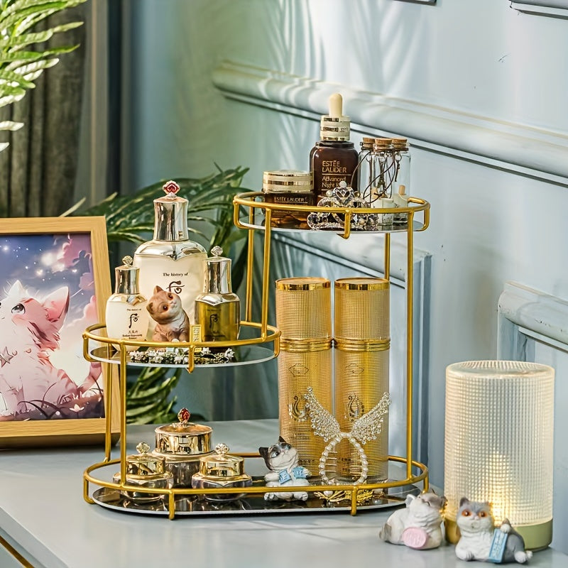 Metal Bathroom Organizer No Installation Polished Lightweight Fragrance-Free