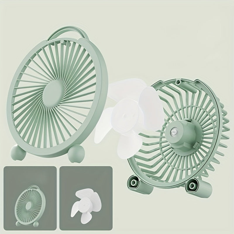 USB ish stoli ventilyatori Ultra-quiet, kompakt havo oqimi, sozlanadigan tezlik bilan ofis, yotoqxona, uy uchun