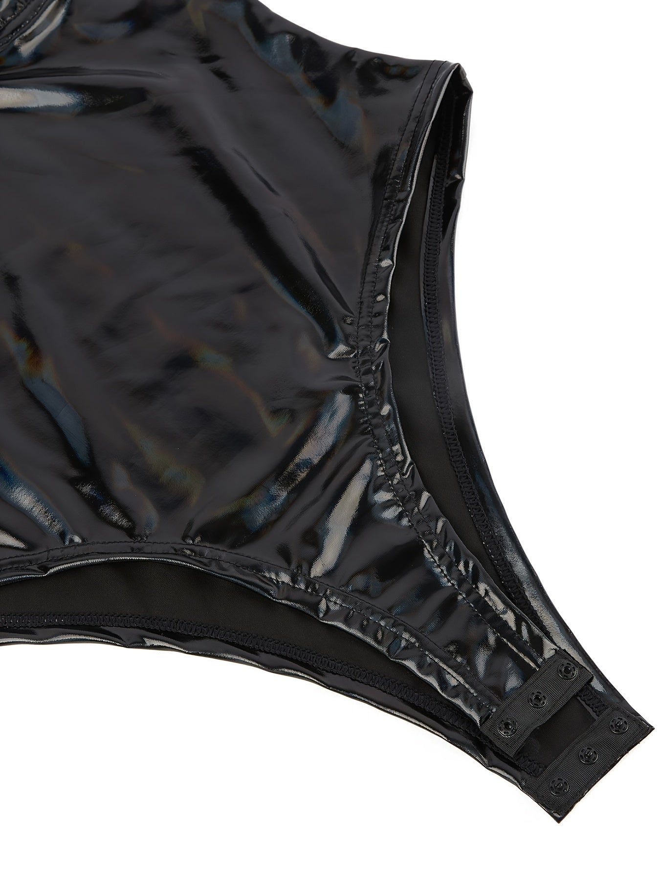 Women's Black Bodysuit with Tummy Control Underwire Support Adjustable Straps