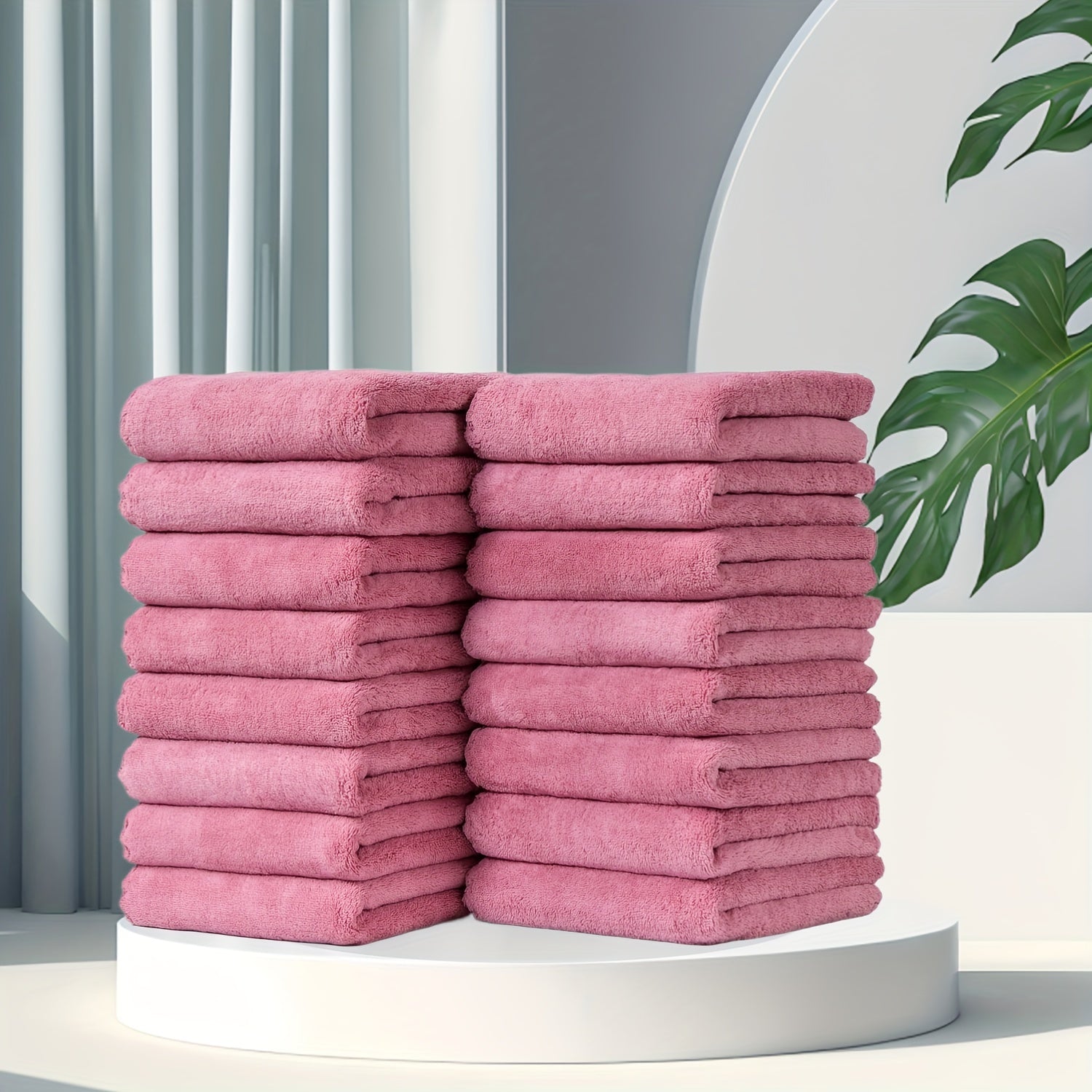 16 ta Premium Coral Fleece qo'l sochiqlari - Ultra-yumshoq, singdiruvchi, tez quriydigan, ko'p rangli variantlar - Dush, sport zalida, sayohat, suzish uchun ideal - 34.04x74.93 sm