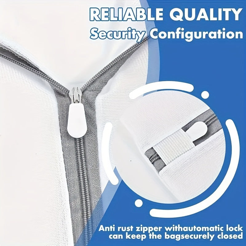 Mesh Laundry Bags Set in Various Sizes with Durable Zippers for Delicates and Travel