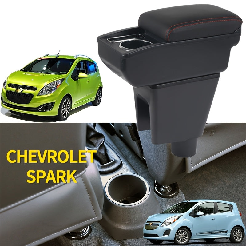 Car Interior Black Armrest Center Console Storage Cup Holder Durable ABS