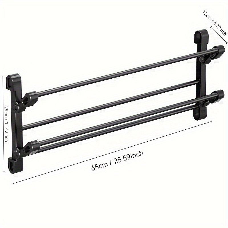 Estante de zapatos de metal para pared para baño y sala de estar con estante y fácil instalación