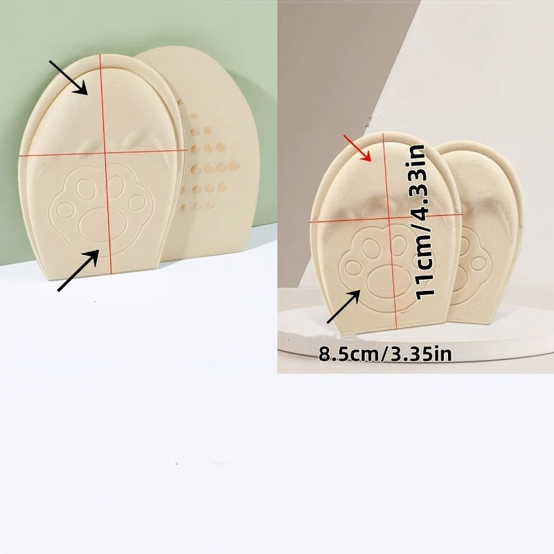 2-Pack Women's Soft Insoles and Non-Slip Shoe Halves for Shock Absorption