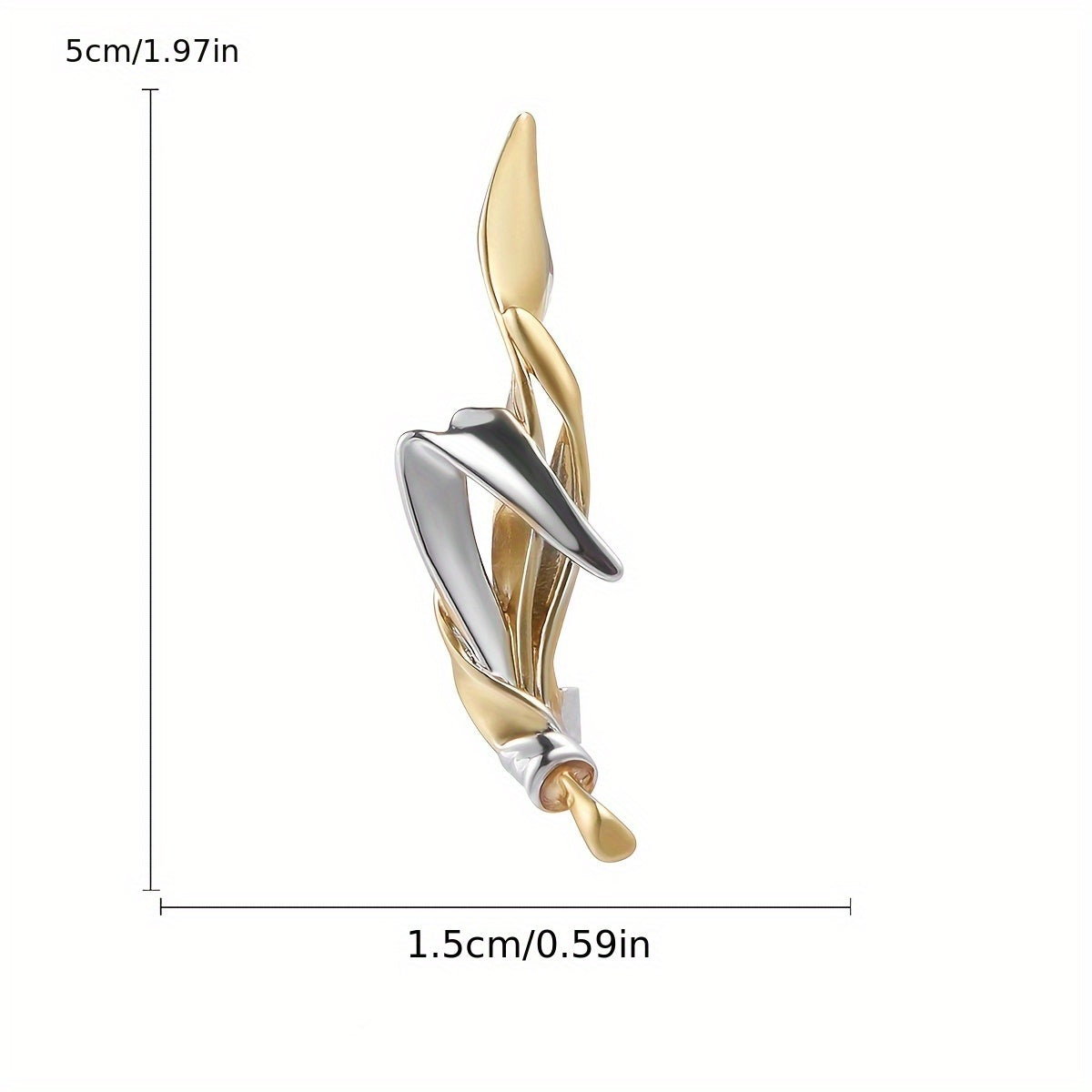 Decorative Grass Pin for Clothing and Accessories Green Metal Brooch