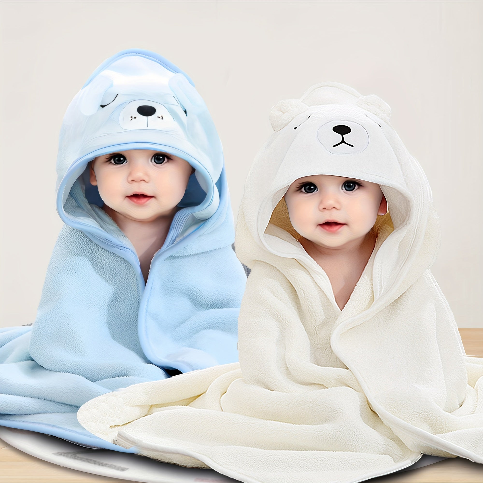 Персонализированный набор полотенец с капюшоном для купания с вышивкой и пеленальным одеялом для детей