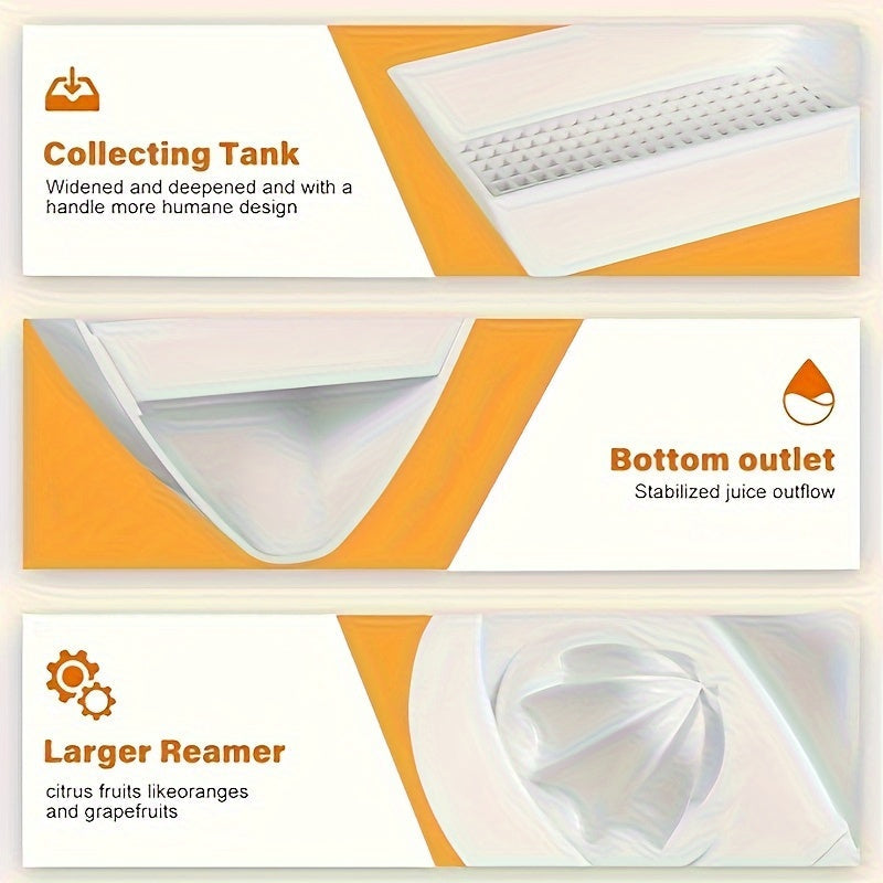 Limon va apelsin pressi bilan 4.5-5 kvartlik rostlangan po'lat idishlar uchun sharbat chiqaruvchi qo'shimcha