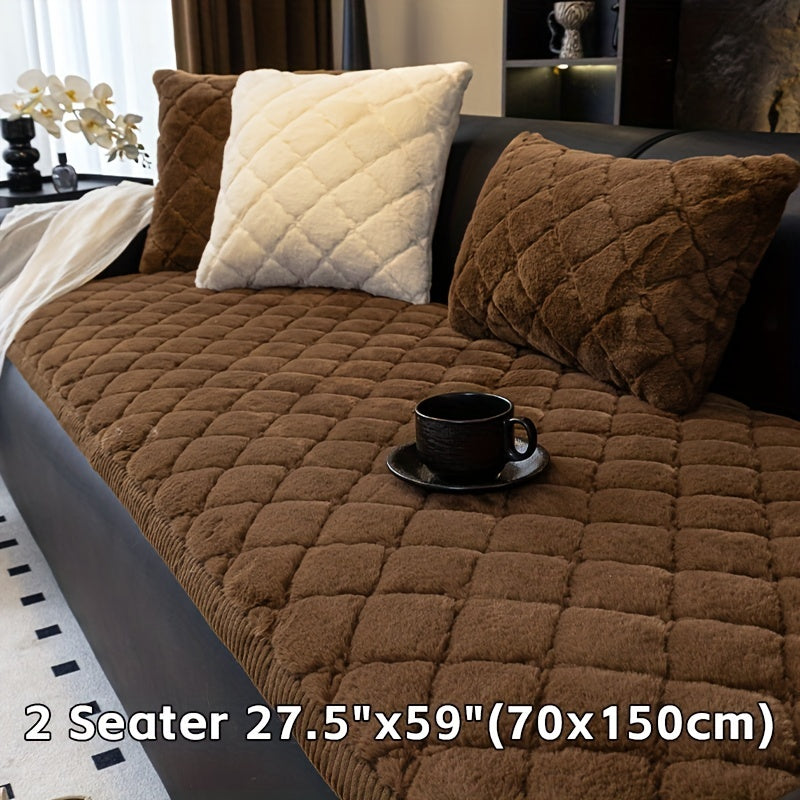Zamonaviy to'qilgan divan qoplamasi, uy hayvonlari uchun qulay, mashinada yuviladigan, sirpanmaydigan, turli mebel o'lchamlari va uslublari uchun qalin polyester himoyasi, uy yoki ofis bezaklari uchun.