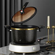 Enamel Cast Iron Soup Pot Large Capacity Slow Cooker Induction Compatible