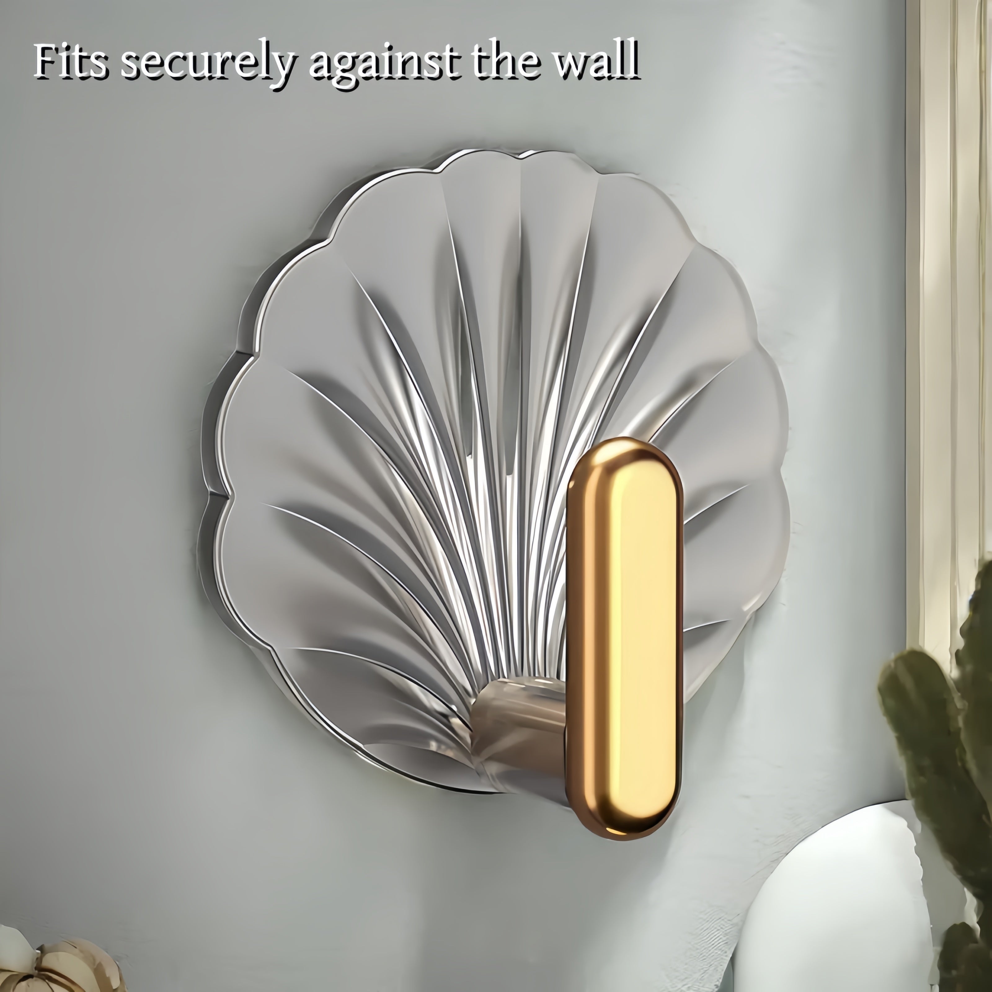 Light Gold-Plated Waterproof Heavy Duty Hooks for Kitchen Bathroom Set of 4