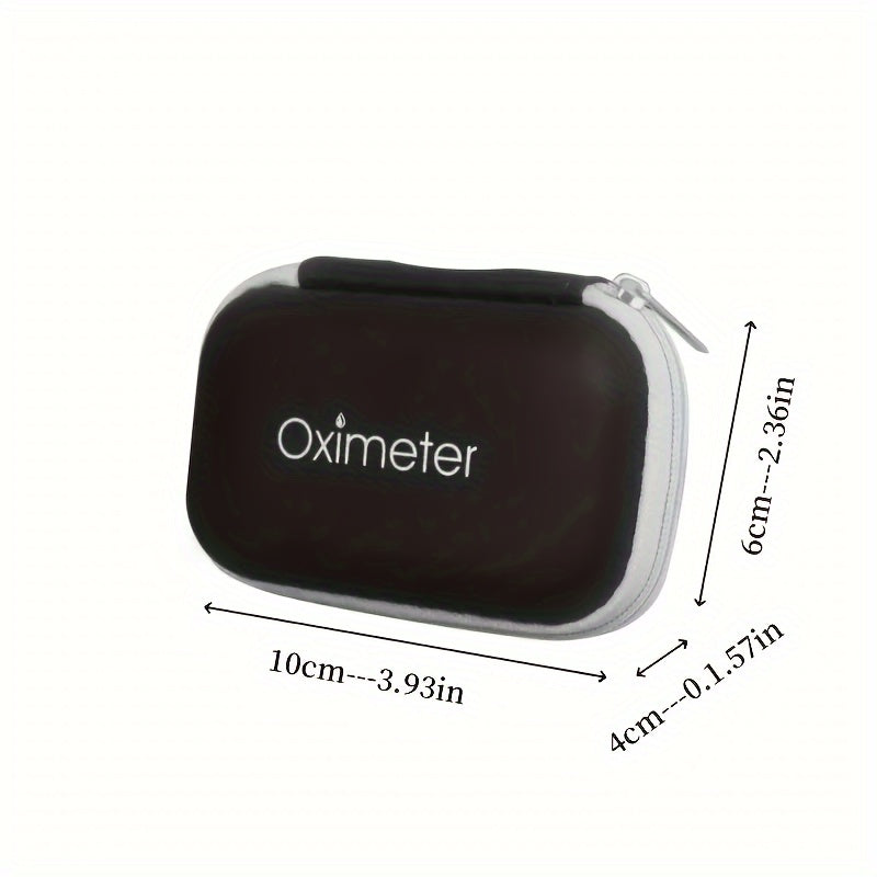 Oximeter Storage Case Black White Portable Zipper Organizer