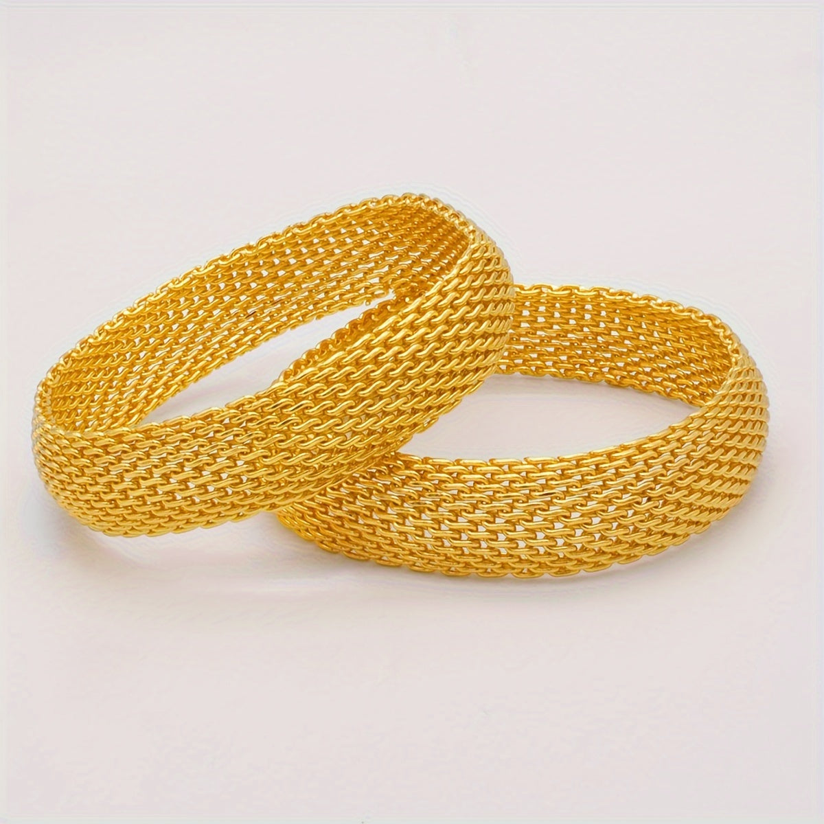 Gold Plated Copper Bangle for Women Elegant Jewelry Stylish Charm Bracelet Gift