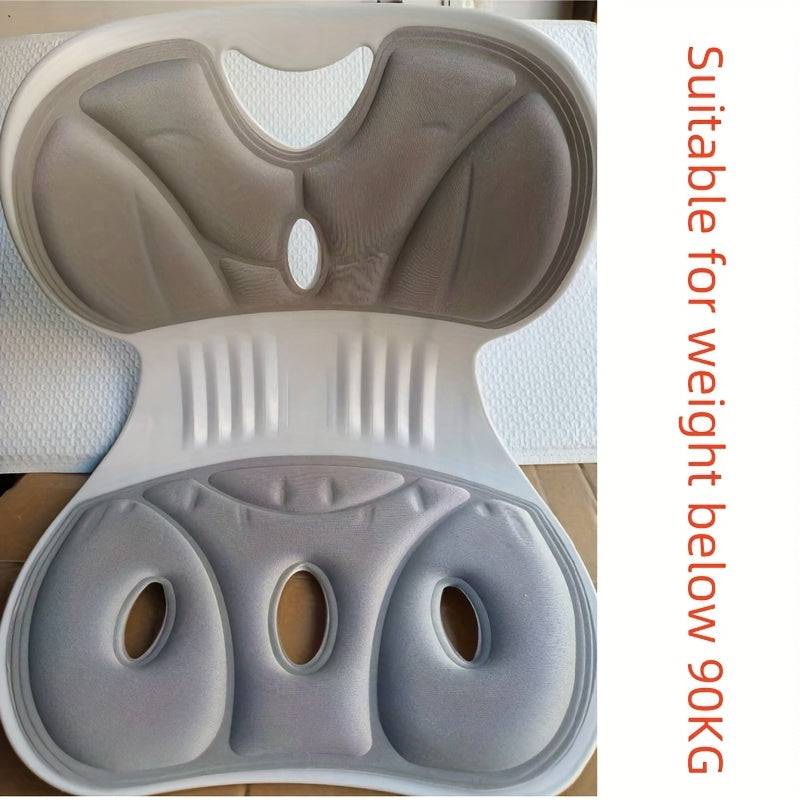 Ergonomic Lumbar Support Pillow Washable Nylon Cover Black Grey Non-Electric Seat Pad