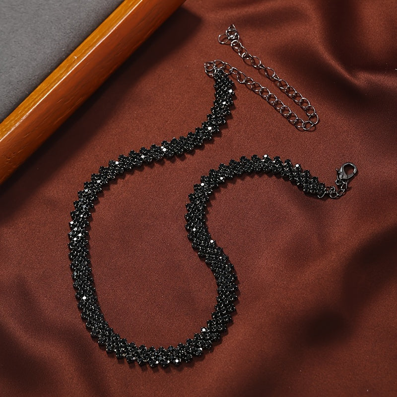 Women's Rhinestone Necklace with Tassel Pendant for Gift