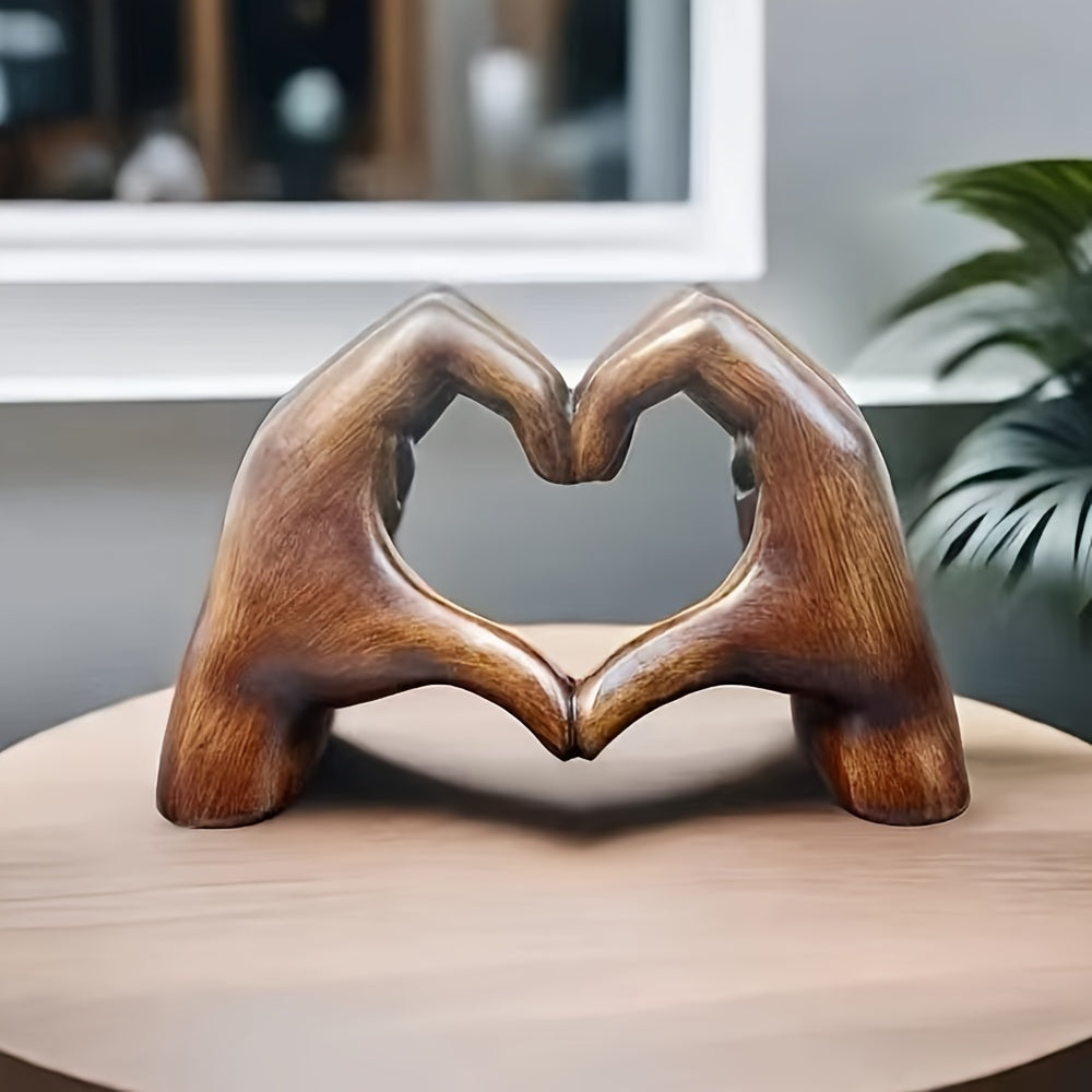 Heart-Shaped Resin Sculpture Home Decor Gift for Holidays or Special Occasions