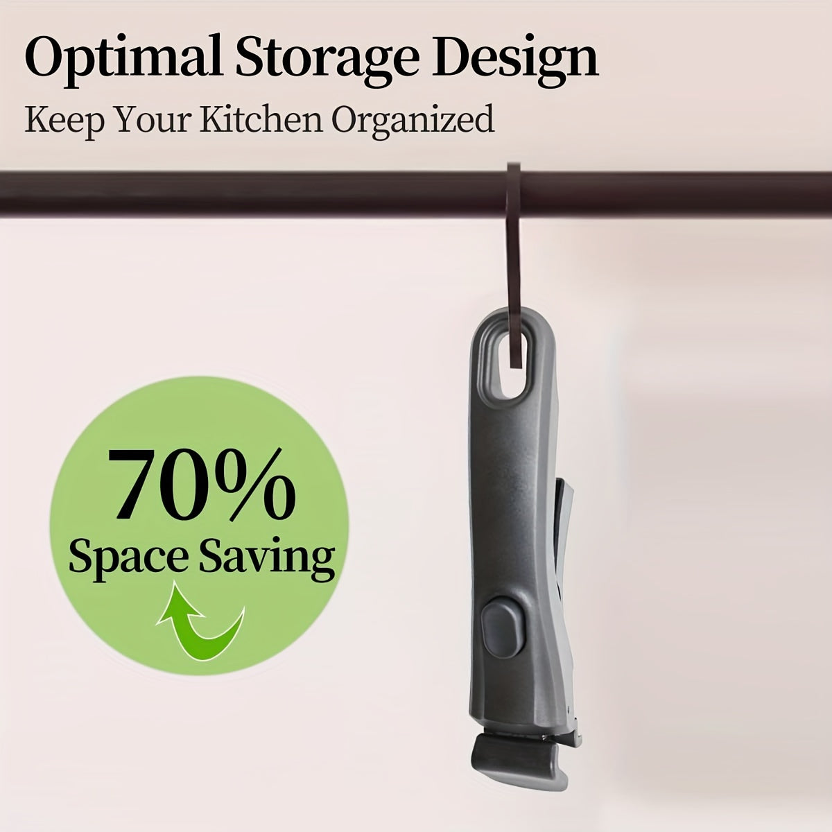 Mango removible para sartenes antiadherentes duradero con agarre fácil de clip, accesorio de cocina