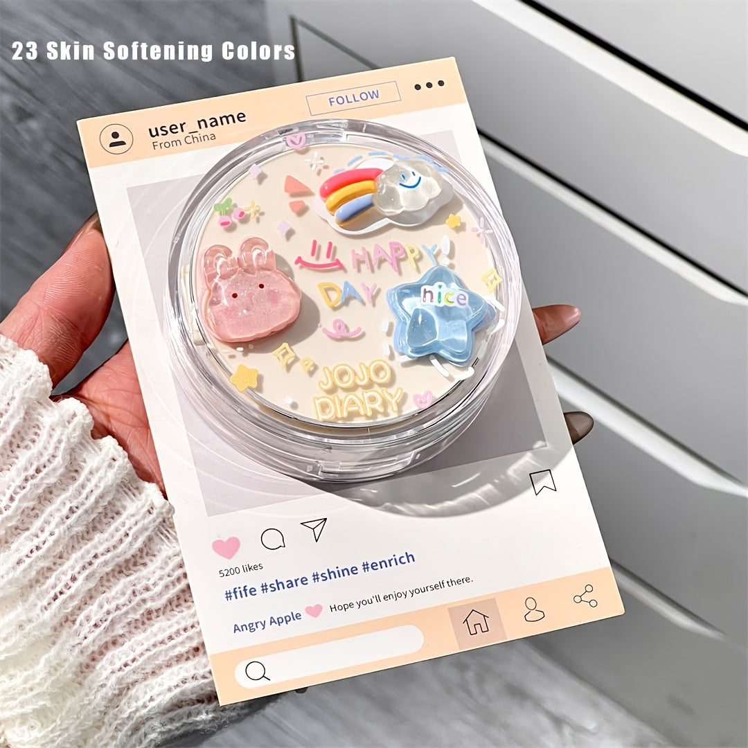 Teri namlantiruvchi havo yostiqchasi BB kremi, tabiiy va fil suyagi ranglarida, engil, suv o'tkazmaydigan va terga chidamli, mukammal makiyaj va silliq teri uchun.