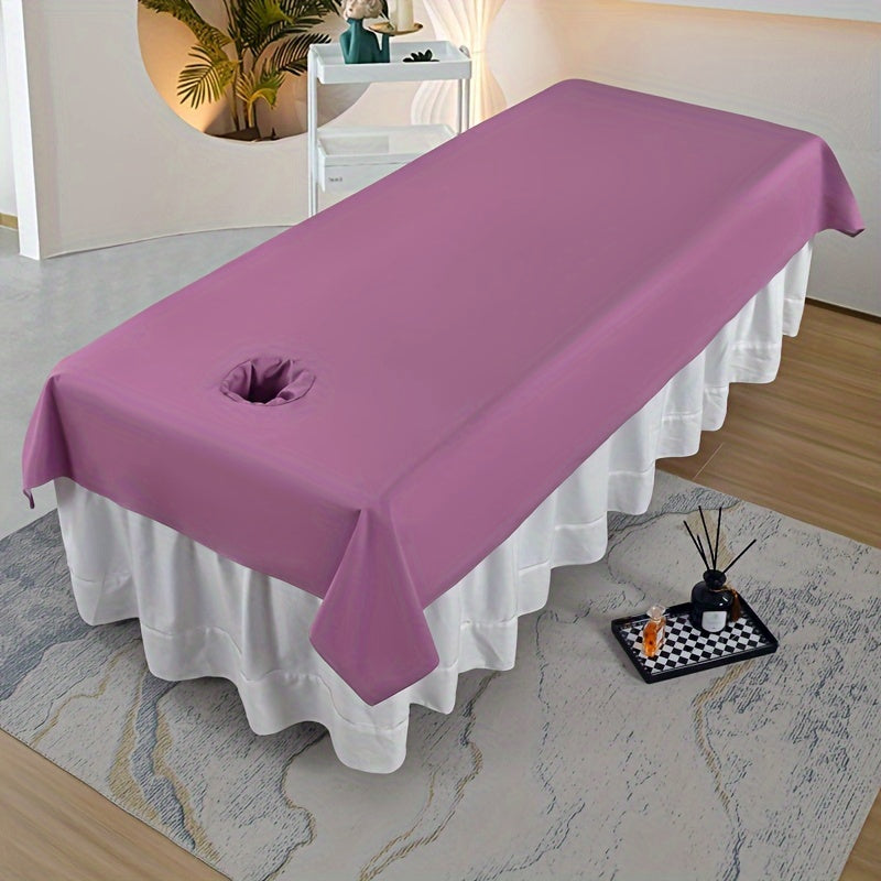 Waterproof Oil-Resistant Massage Table Sheet Polyester Multi-Color with Face Hole