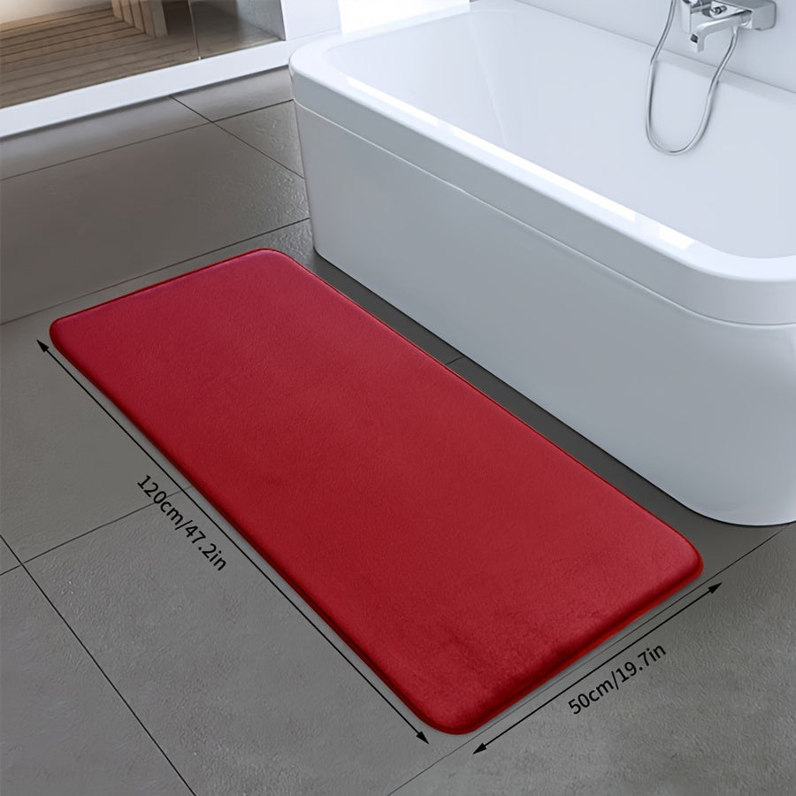 Alfombra de baño de esponja de alta densidad 39.88x59.94cm Antideslizante Suave Blanca Absorbente